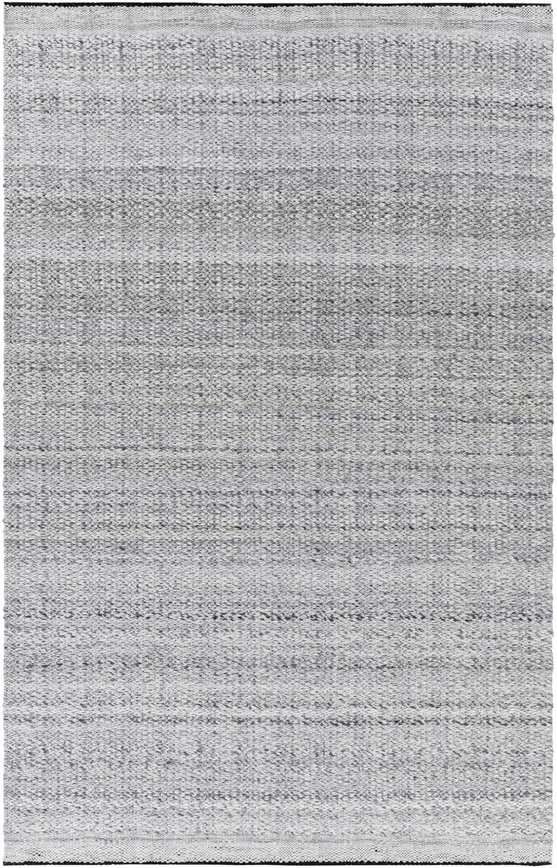 Black Hand Woven 100% Recycled PET Yarn Cottage Rectangle Handmade rug, Indoor use only, no fringe, non-washable. runner also available