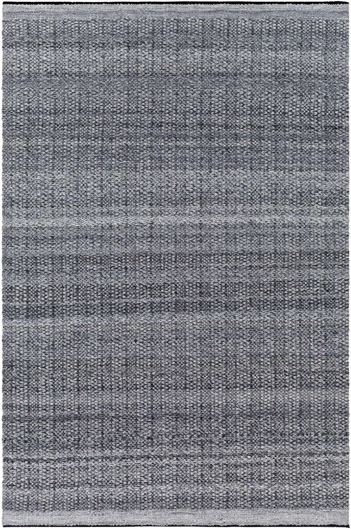 Black Hand Woven 100% Recycled PET Yarn Cottage Rectangle Handmade rug, Indoor use only, no fringe, non-washable. runner also available