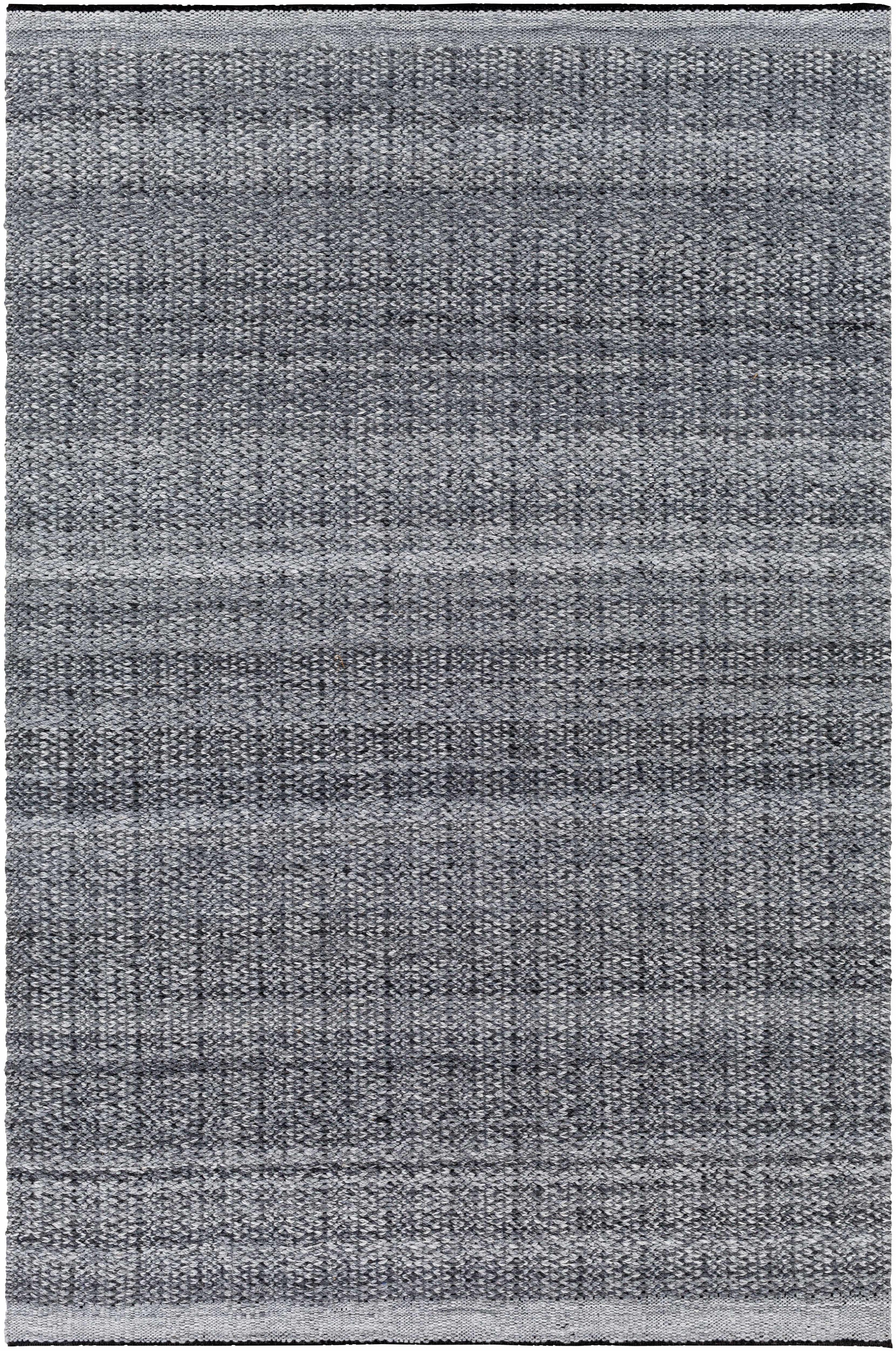 Black Hand Woven 100% Recycled PET Yarn Cottage Rectangle Handmade rug, Indoor use only, no fringe, non-washable. runner also available