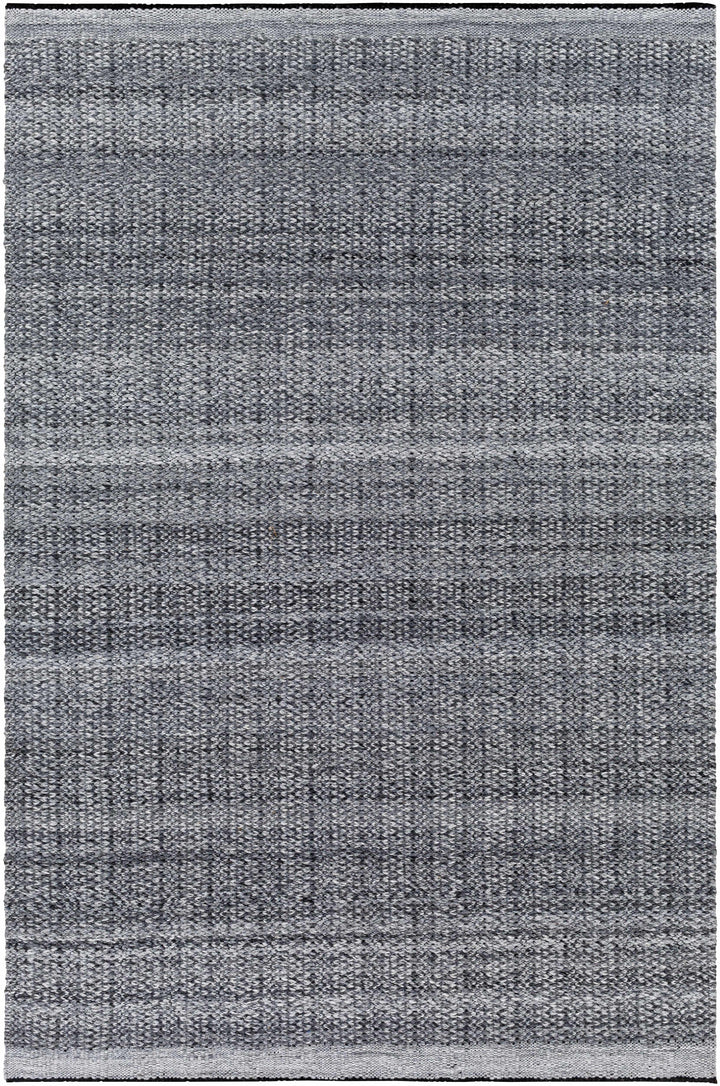 Black Hand Woven 100% Recycled PET Yarn Cottage Rectangle Handmade rug, Indoor use only, no fringe, non-washable. runner also available