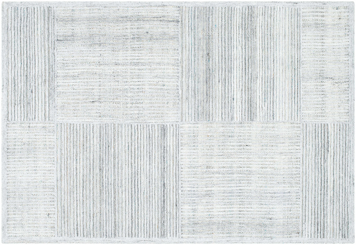 Light Slate Hand Tufted 100% Recycled PET Yarn Modern Rectangle Handmade rug, Indoor use only, no fringe, non-washable.