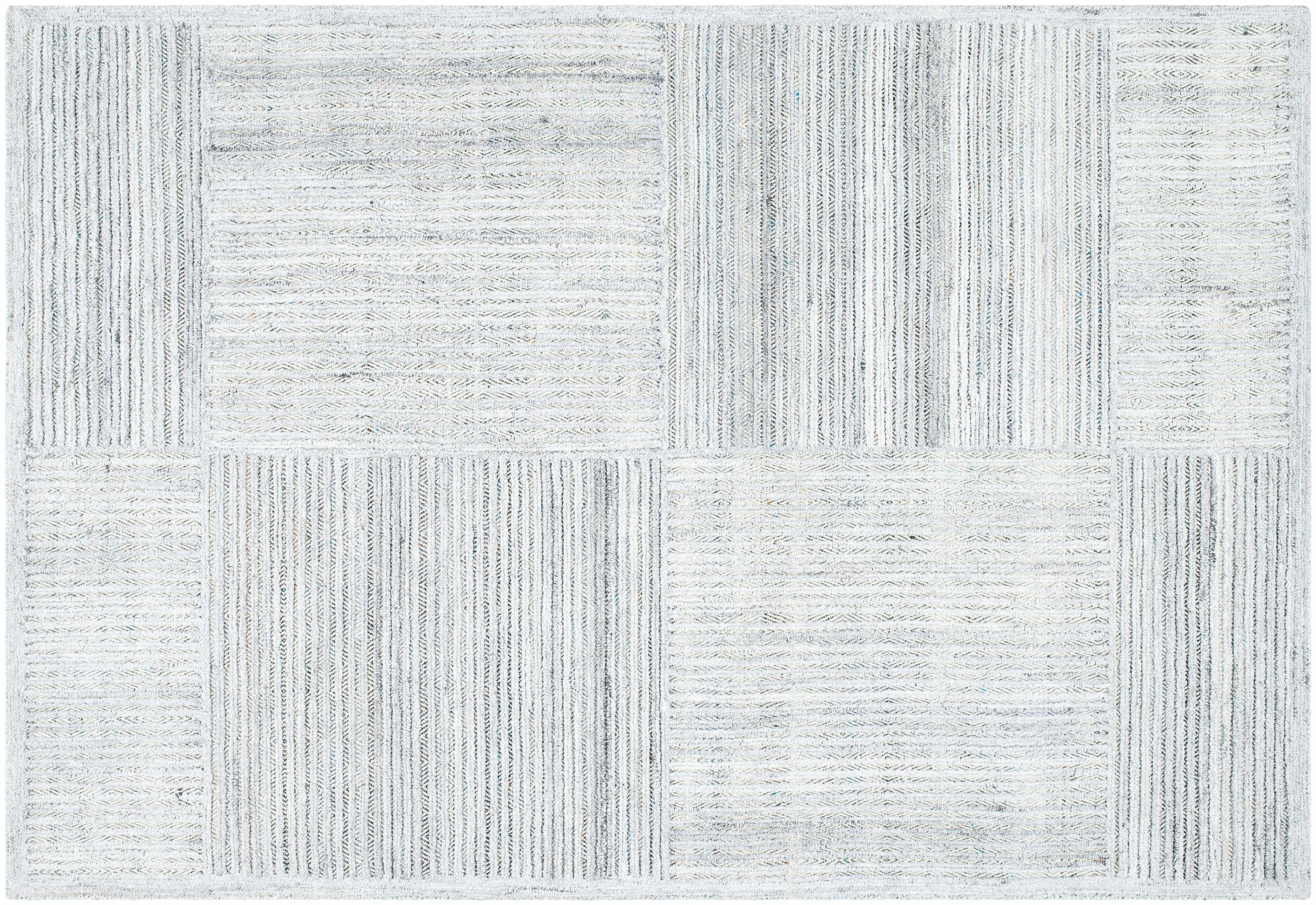 Light Slate Hand Tufted 100% Recycled PET Yarn Modern Rectangle Handmade rug, Indoor use only, no fringe, non-washable.