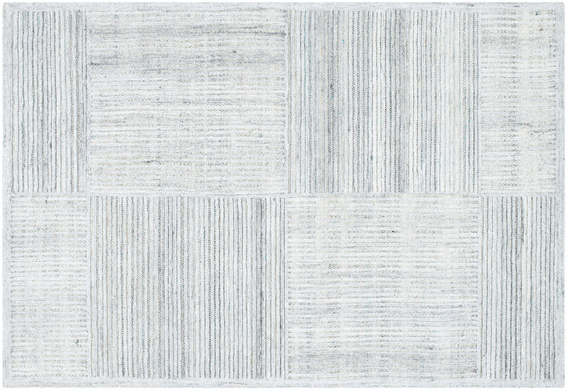 Light Slate Hand Tufted 100% Recycled PET Yarn Modern Rectangle Handmade rug, Indoor use only, no fringe, non-washable.