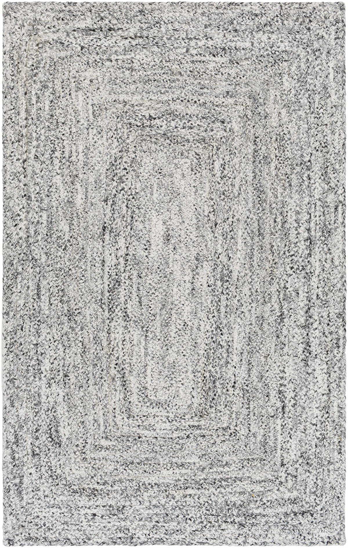 Charcoal Hand Woven 100% Recycled PET Yarn Modern Rectangle Handmade rug, Indoor use only, no fringe, non-washable.