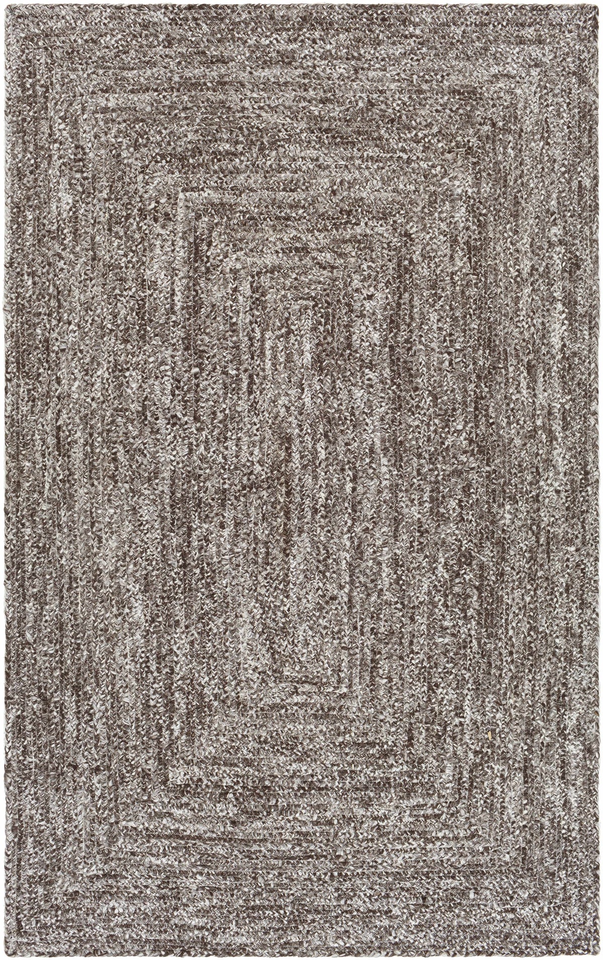 Dark Brown Hand Woven 100% Recycled PET Yarn Modern Rectangle Handmade rug, Indoor use only, no fringe, non-washable.