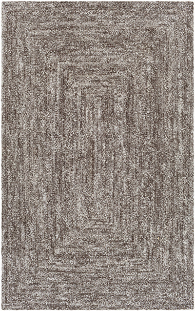 Dark Brown Hand Woven 100% Recycled PET Yarn Modern Rectangle Handmade rug, Indoor use only, no fringe, non-washable.