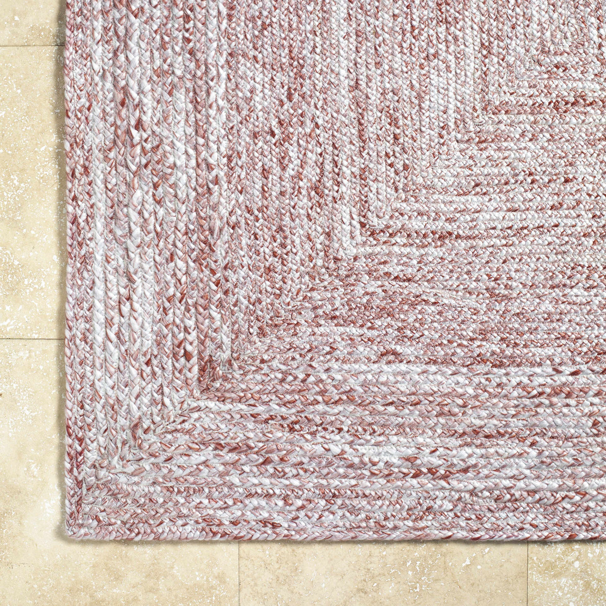 Rust Hand Woven 100% Recycled PET Yarn Modern Rectangle Handmade rug, Indoor use only, no fringe, non-washable.