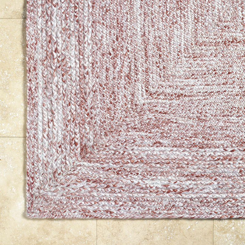 Rust Hand Woven 100% Recycled PET Yarn Modern Rectangle Handmade rug, Indoor use only, no fringe, non-washable.