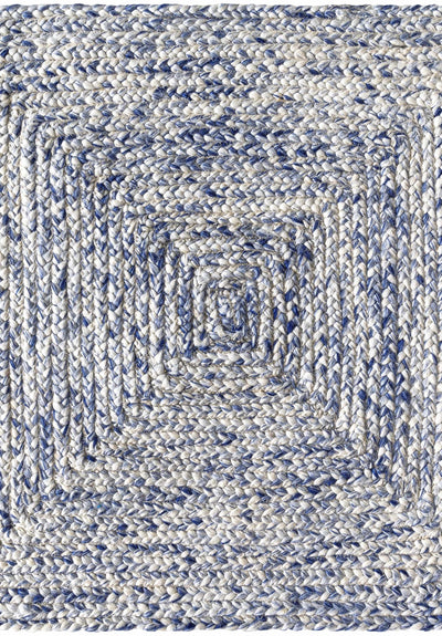 Dark Blue Hand Woven 100% Recycled PET Yarn Modern Rectangle Handmade rug, Indoor use only, no fringe, non-washable.