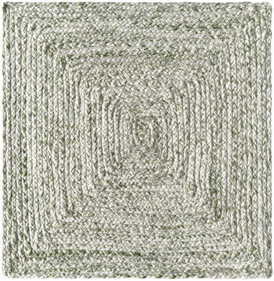 Grass Green Hand Woven 100% Recycled PET Yarn Modern Rectangle Handmade rug, Indoor use only, no fringe, non-washable.