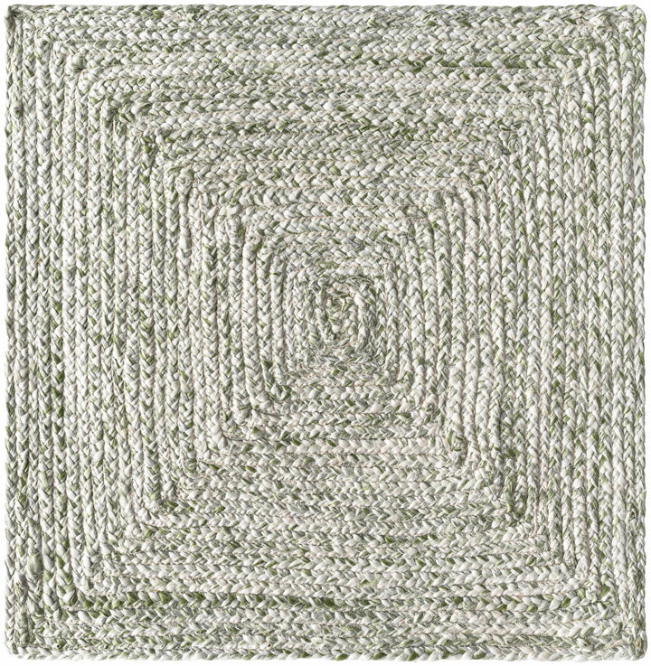 Grass Green Hand Woven 100% Recycled PET Yarn Modern Rectangle Handmade rug, Indoor use only, no fringe, non-washable.