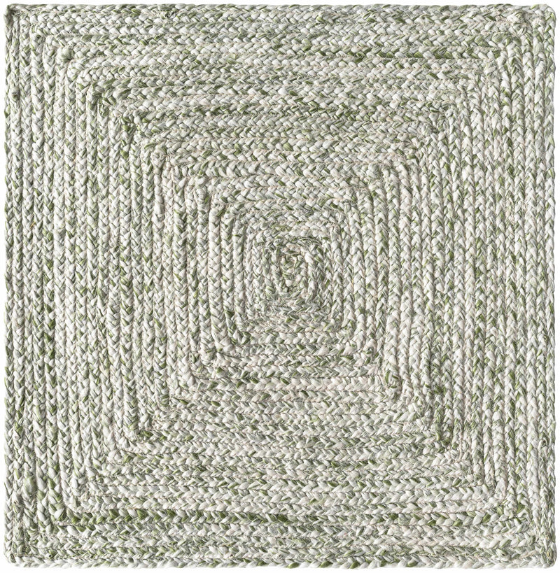 Grass Green Hand Woven 100% Recycled PET Yarn Modern Rectangle Handmade rug, Indoor use only, no fringe, non-washable.