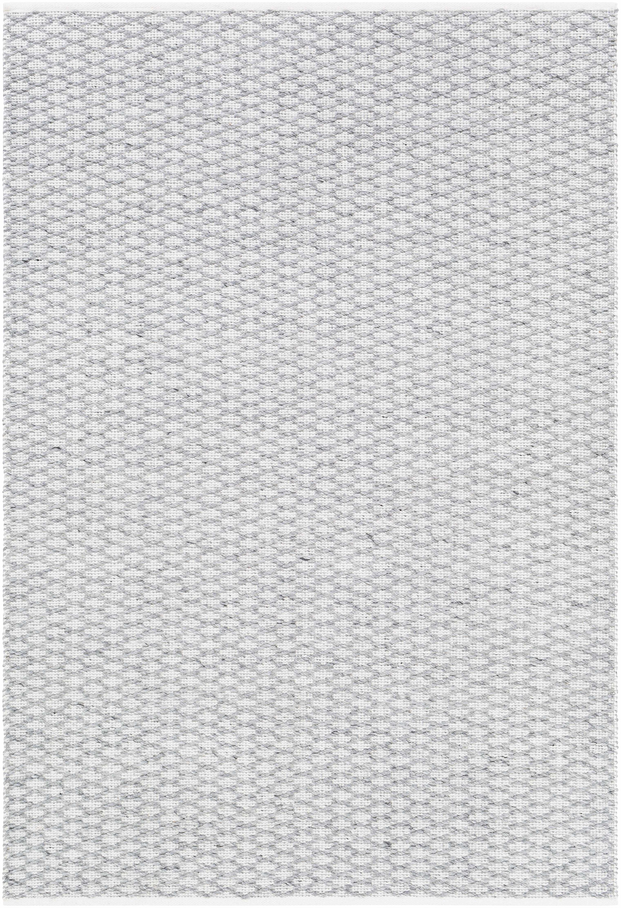 Gray Hand Woven 100% Polyester Modern Rectangle Handmade rug, Indoor use only, no fringe, non-washable.