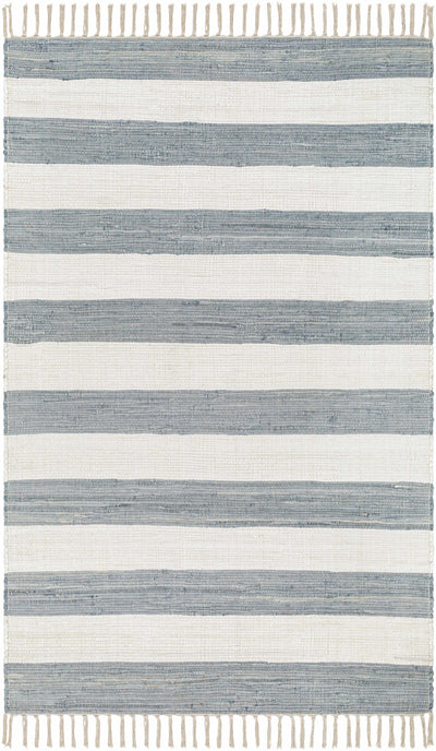 White Hand Woven 100% Cotton Cottage Rectangle Handmade rug, Indoor use only, no fringe, non-washable. runner also available