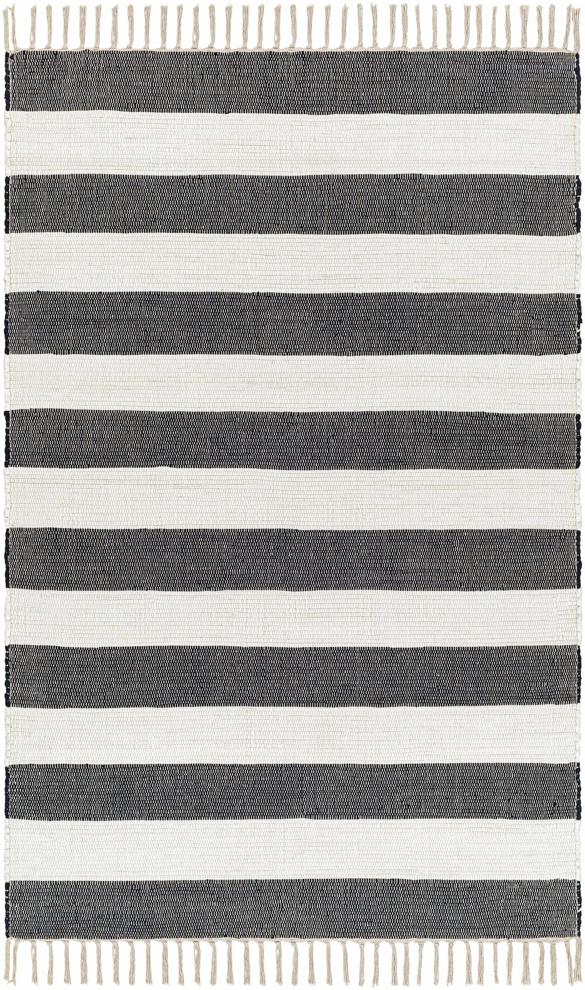 White Hand Woven 100% Cotton Cottage Rectangle Handmade rug, Indoor use only, no fringe, non-washable. runner also available