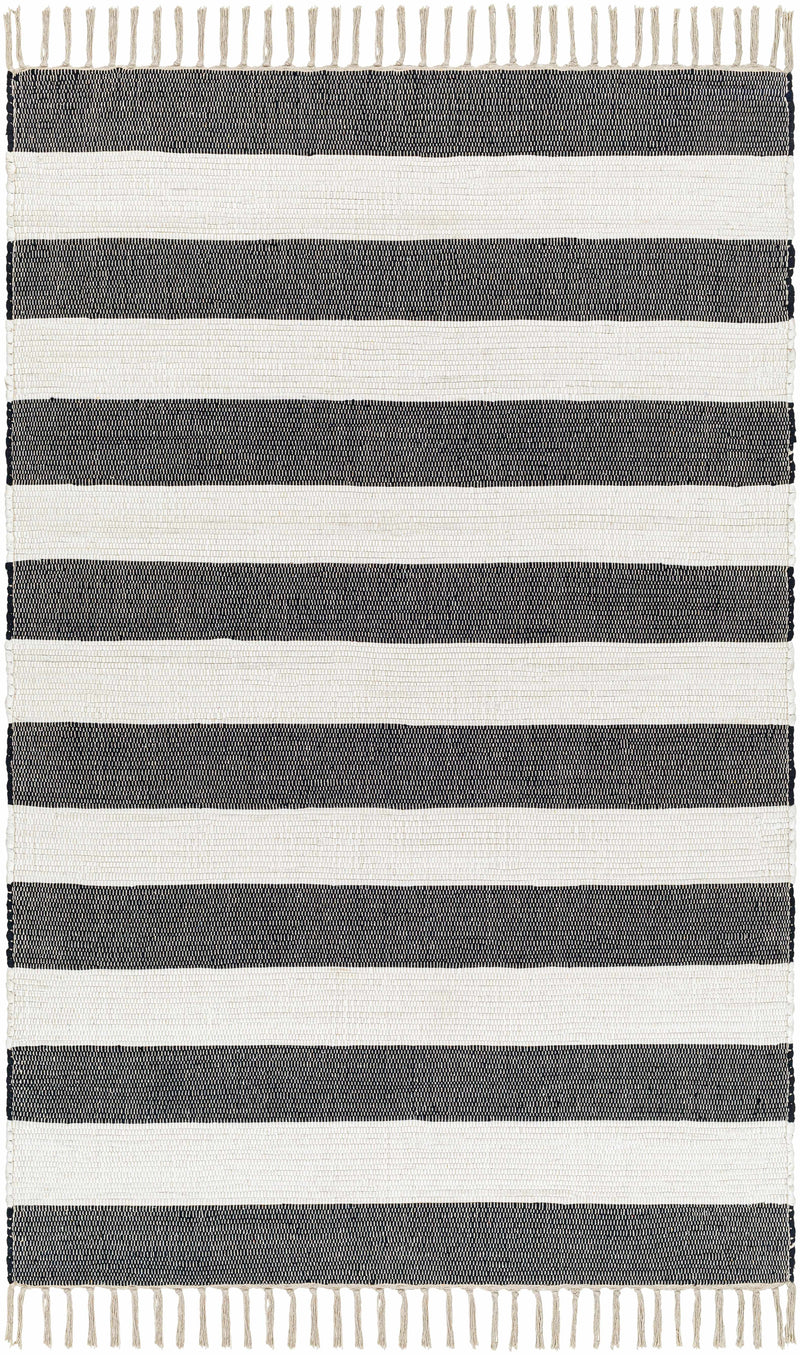 White Hand Woven 100% Cotton Cottage Rectangle Handmade rug, Indoor use only, no fringe, non-washable. runner also available