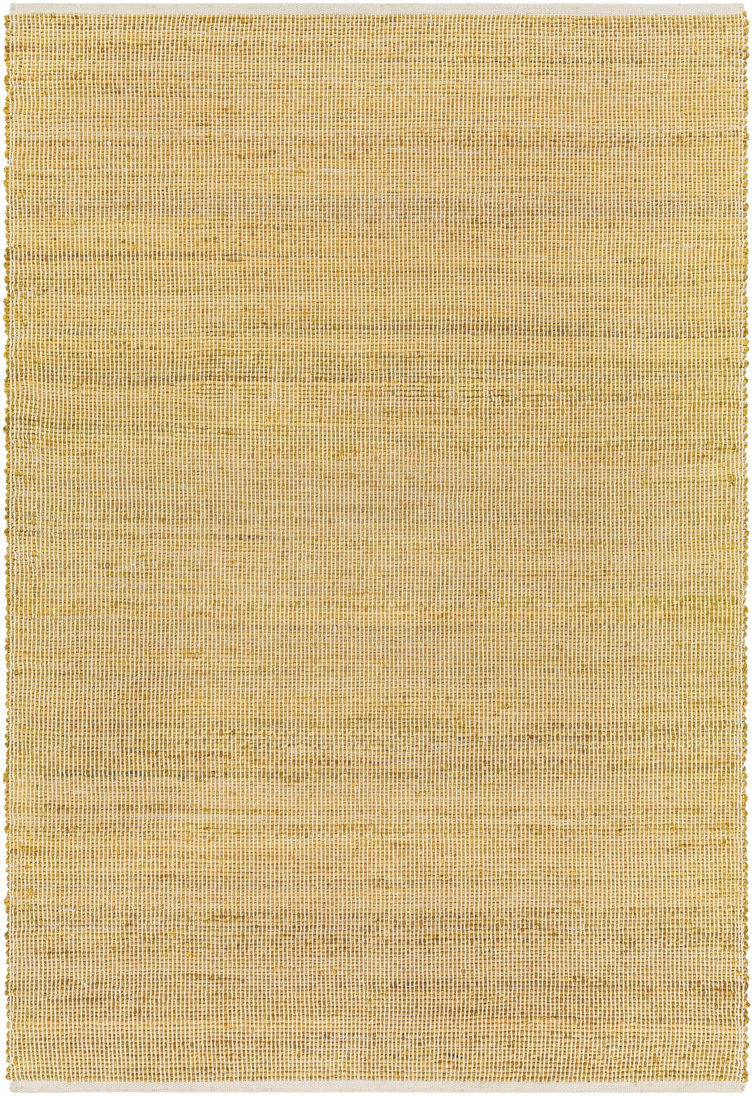 Mustard Hand Woven 100% Jute Rustic Rectangle Handmade rug, Indoor use only, no fringe, non-washable.