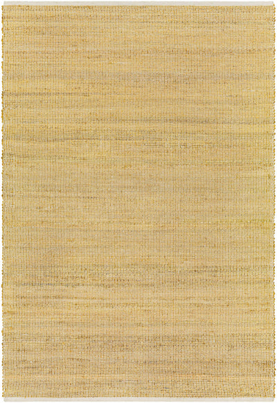 Mustard Hand Woven 100% Jute Rustic Rectangle Handmade rug, Indoor use only, no fringe, non-washable.