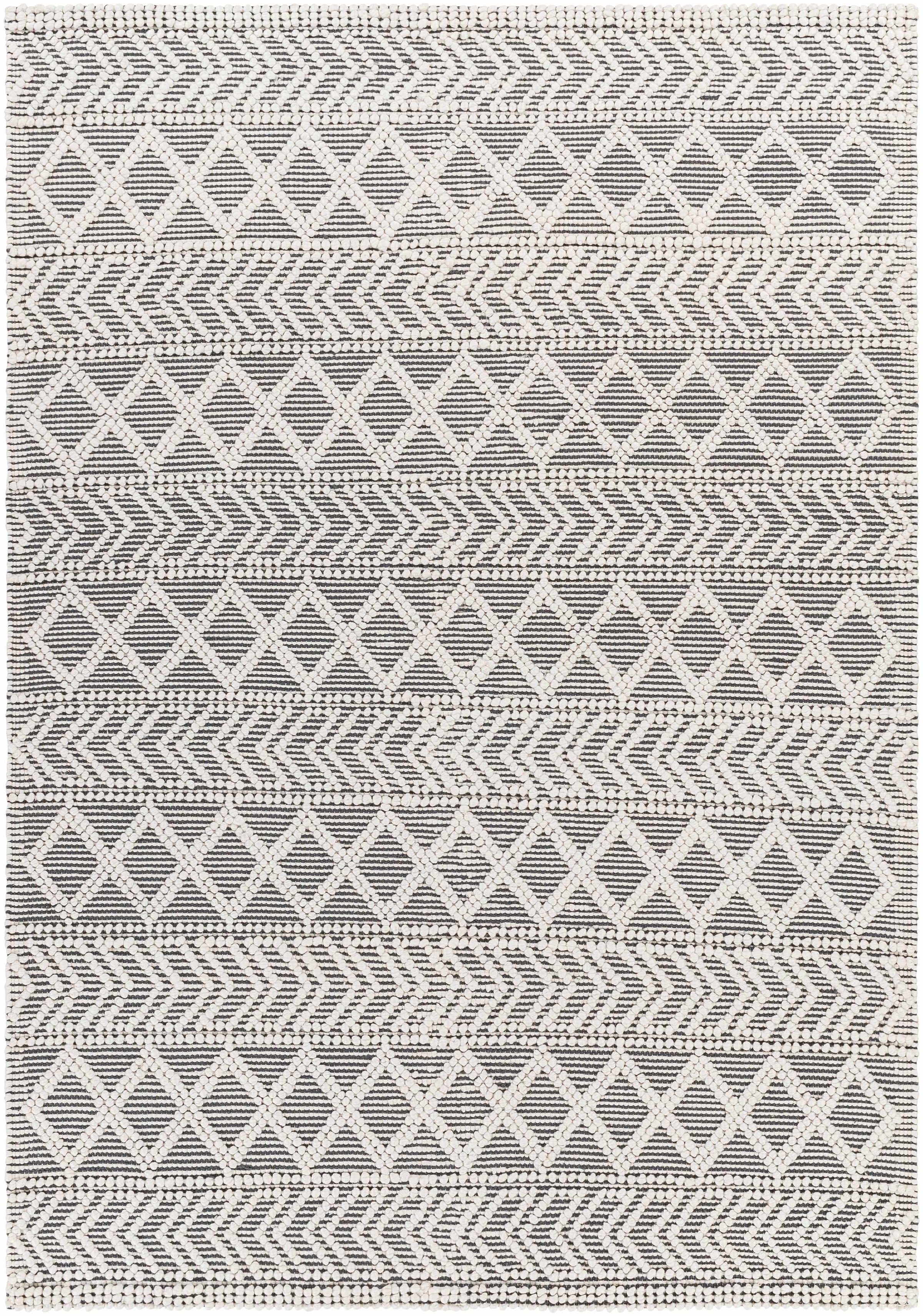 Charcoal Hand Woven 100% Recycled PET Yarn Global Rectangle Handmade rug, Indoor use only, no fringe, non-washable. runner also available