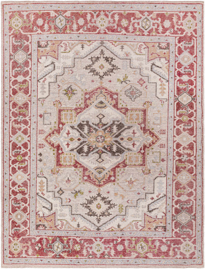Rust Hand Knotted 100% Recycled PET Yarn Traditional Rectangle Handmade rug, Indoor use only, no fringe, non-washable. runner also available