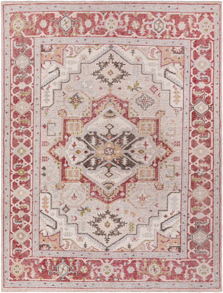 Rust Hand Knotted 100% Recycled PET Yarn Traditional Rectangle Handmade rug, Indoor use only, no fringe, non-washable. runner also available