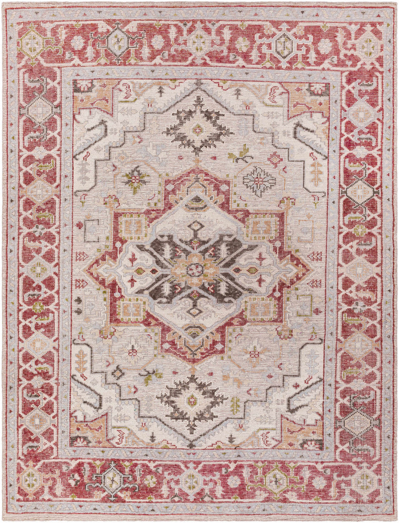 Rust Hand Knotted 100% Recycled PET Yarn Traditional Rectangle Handmade rug, Indoor use only, no fringe, non-washable. runner also available