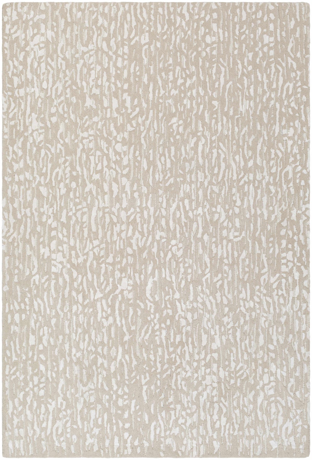 Beige Hand Tufted 70% Wool, 30% Viscose Modern Rectangle Handmade rug, Indoor use only, no fringe, non-washable.