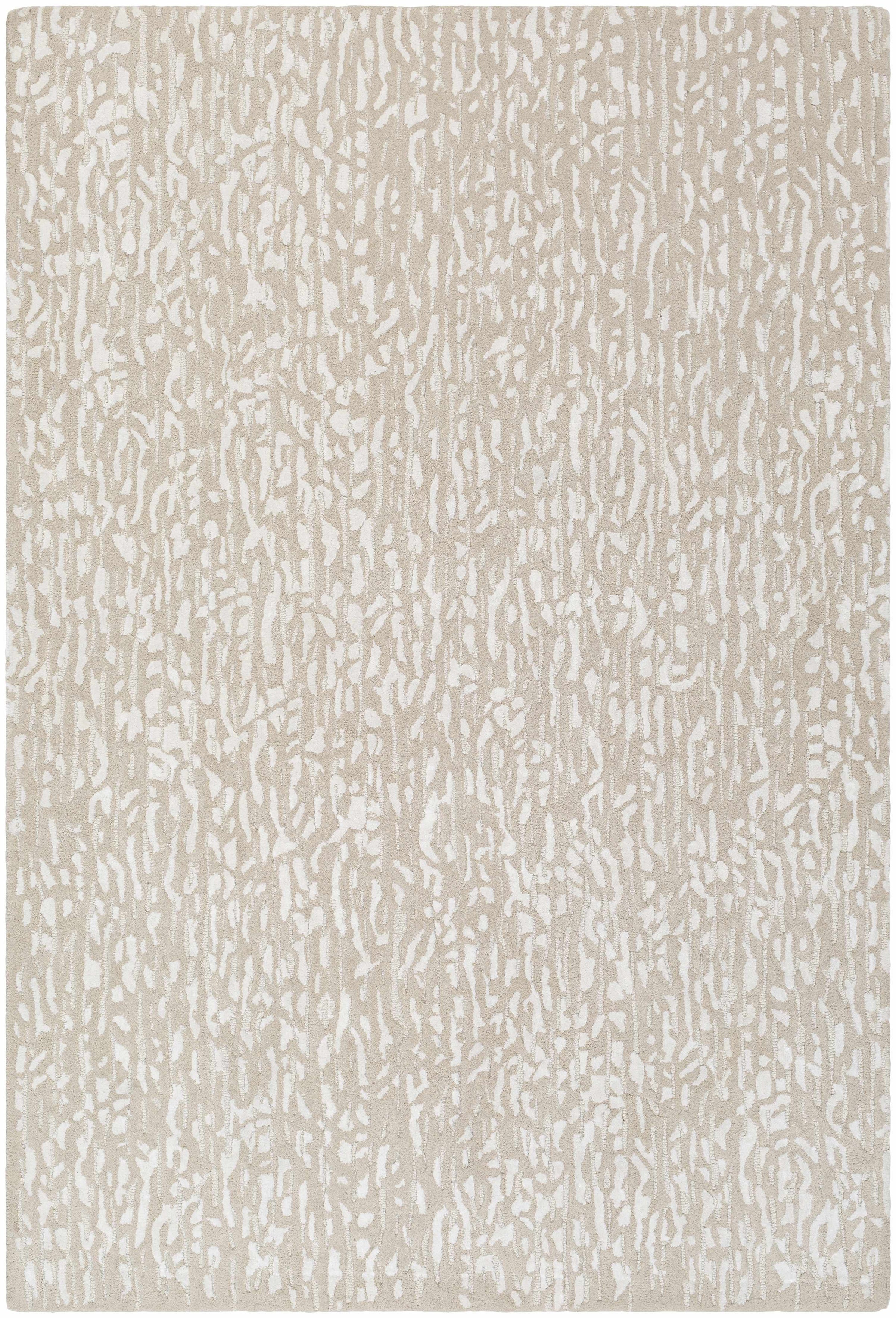Beige Hand Tufted 70% Wool, 30% Viscose Modern Rectangle Handmade rug, Indoor use only, no fringe, non-washable.