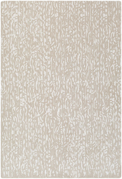 Beige Hand Tufted 70% Wool, 30% Viscose Modern Rectangle Handmade rug, Indoor use only, no fringe, non-washable.