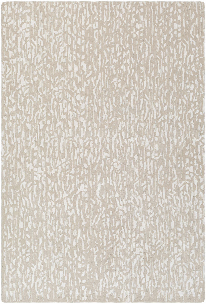 Beige Hand Tufted 70% Wool, 30% Viscose Modern Rectangle Handmade rug, Indoor use only, no fringe, non-washable.