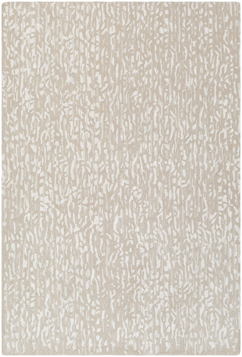 Beige Hand Tufted 70% Wool, 30% Viscose Modern Rectangle Handmade rug, Indoor use only, no fringe, non-washable.