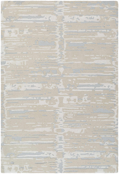 Beige Hand Tufted 70% Wool, 30% Viscose Modern Rectangle Handmade rug, Indoor use only, no fringe, non-washable.