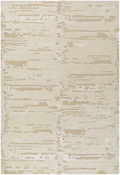 Beige Hand Tufted 70% Wool, 30% Viscose Modern Rectangle Handmade rug, Indoor use only, no fringe, non-washable.