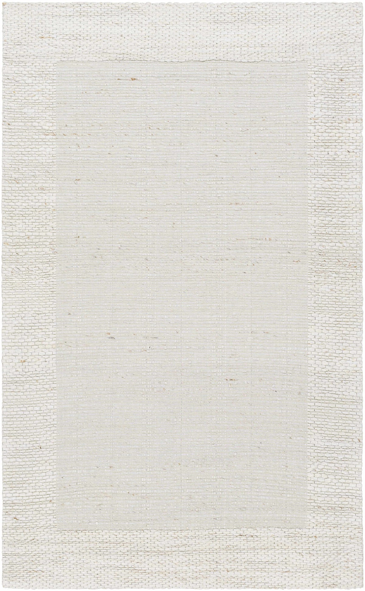 Cream Hand Woven 95% Jute, 5% Cotton Cottage Rectangle Handmade rug, Indoor use only, no fringe, non-washable.