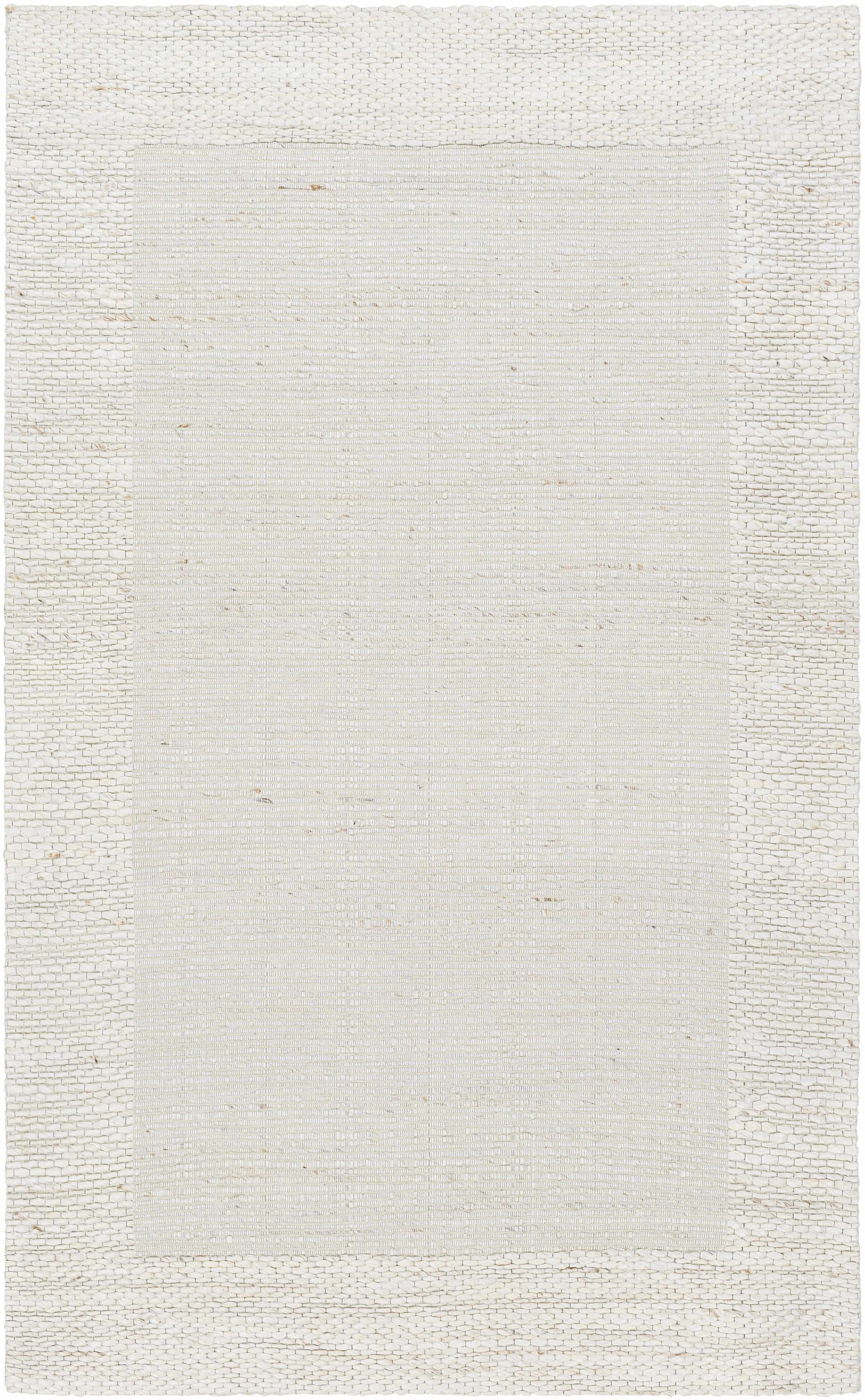 Cream Hand Woven 95% Jute, 5% Cotton Cottage Rectangle Handmade rug, Indoor use only, no fringe, non-washable.