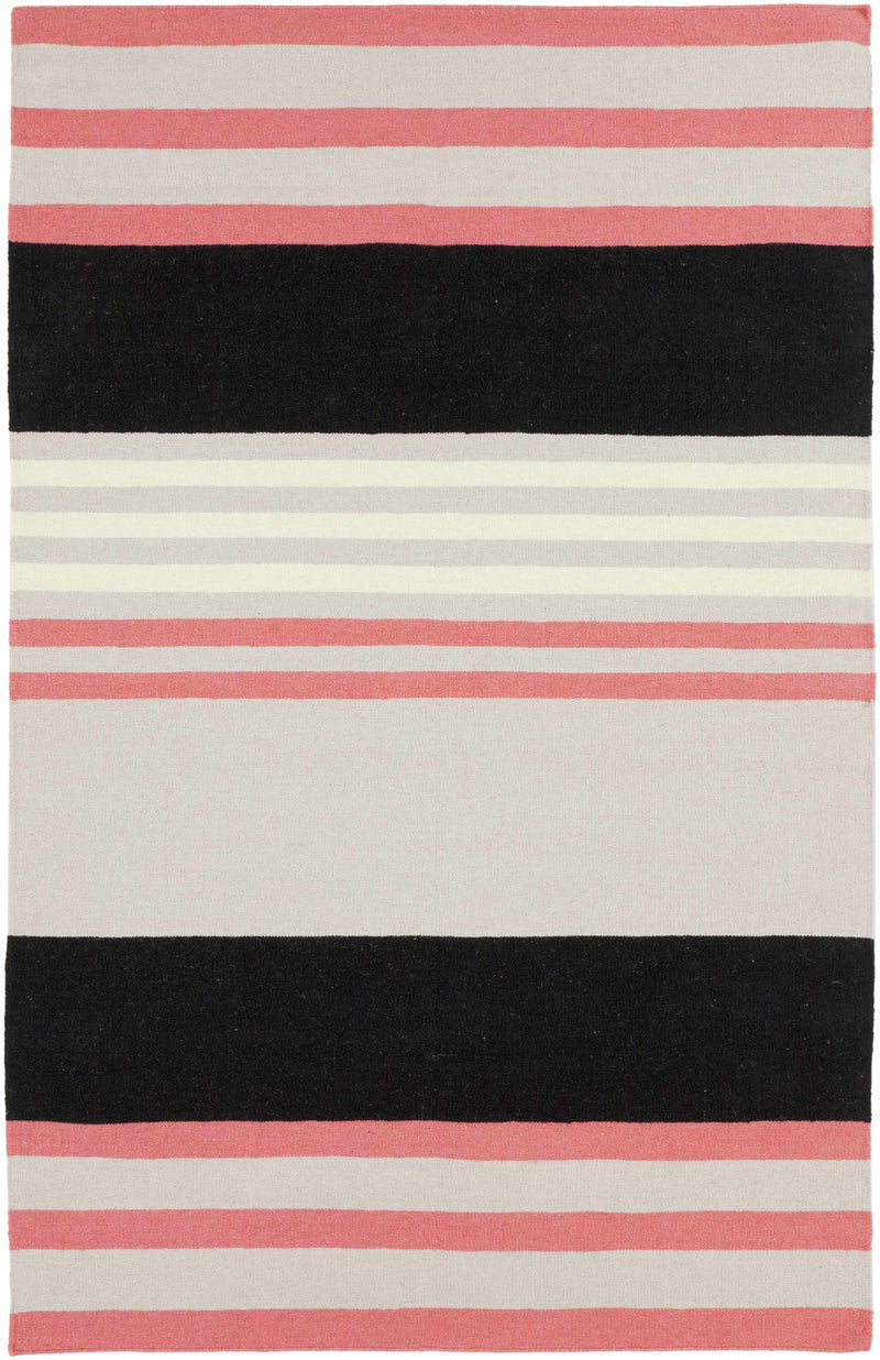 Pink Hand Woven 100% Wool Cottage Rectangle Handmade rug, Indoor use only, no fringe, non-washable. runner also available