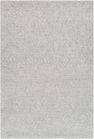 Medium Gray Hand Woven 50% Wool, 50% Recycled PET Yarn Cottage Rectangle Handmade rug, Indoor use only, no fringe, non-washable.