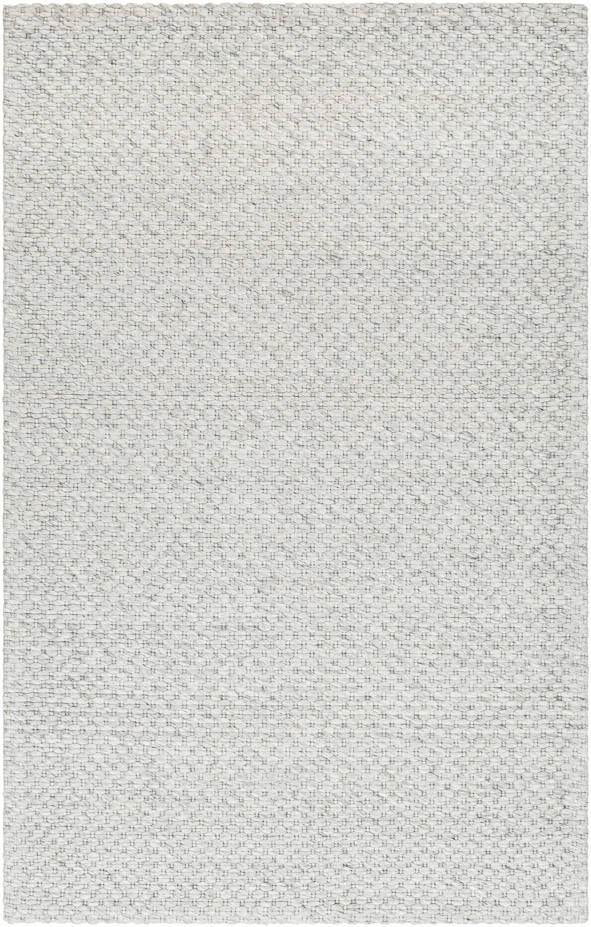 Ivory Hand Woven 50% Wool, 50% Recycled PET Yarn Cottage Rectangle Handmade rug, Indoor use only, no fringe, non-washable.
