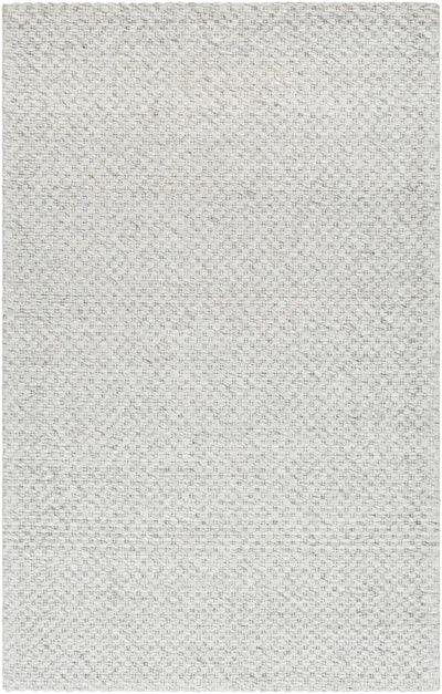 Ivory Hand Woven 50% Wool, 50% Recycled PET Yarn Cottage Rectangle Handmade rug, Indoor use only, no fringe, non-washable.