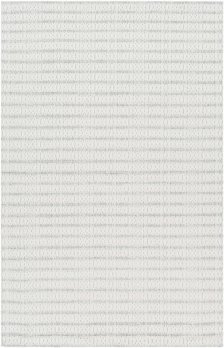 Ivory Hand Woven 50% Wool, 50% Recycled PET Yarn Cottage Rectangle Handmade rug, Indoor use only, no fringe, non-washable.