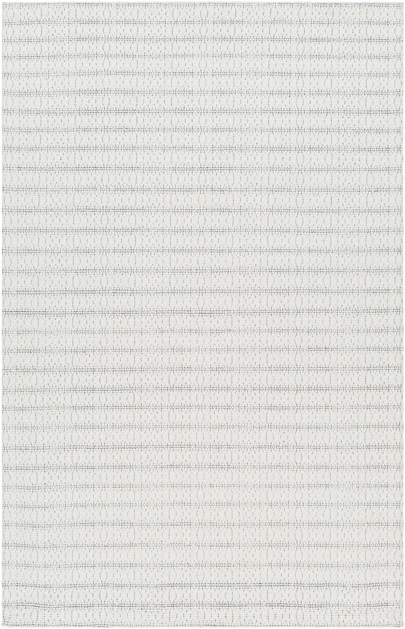 Ivory Hand Woven 50% Wool, 50% Recycled PET Yarn Cottage Rectangle Handmade rug, Indoor use only, no fringe, non-washable.