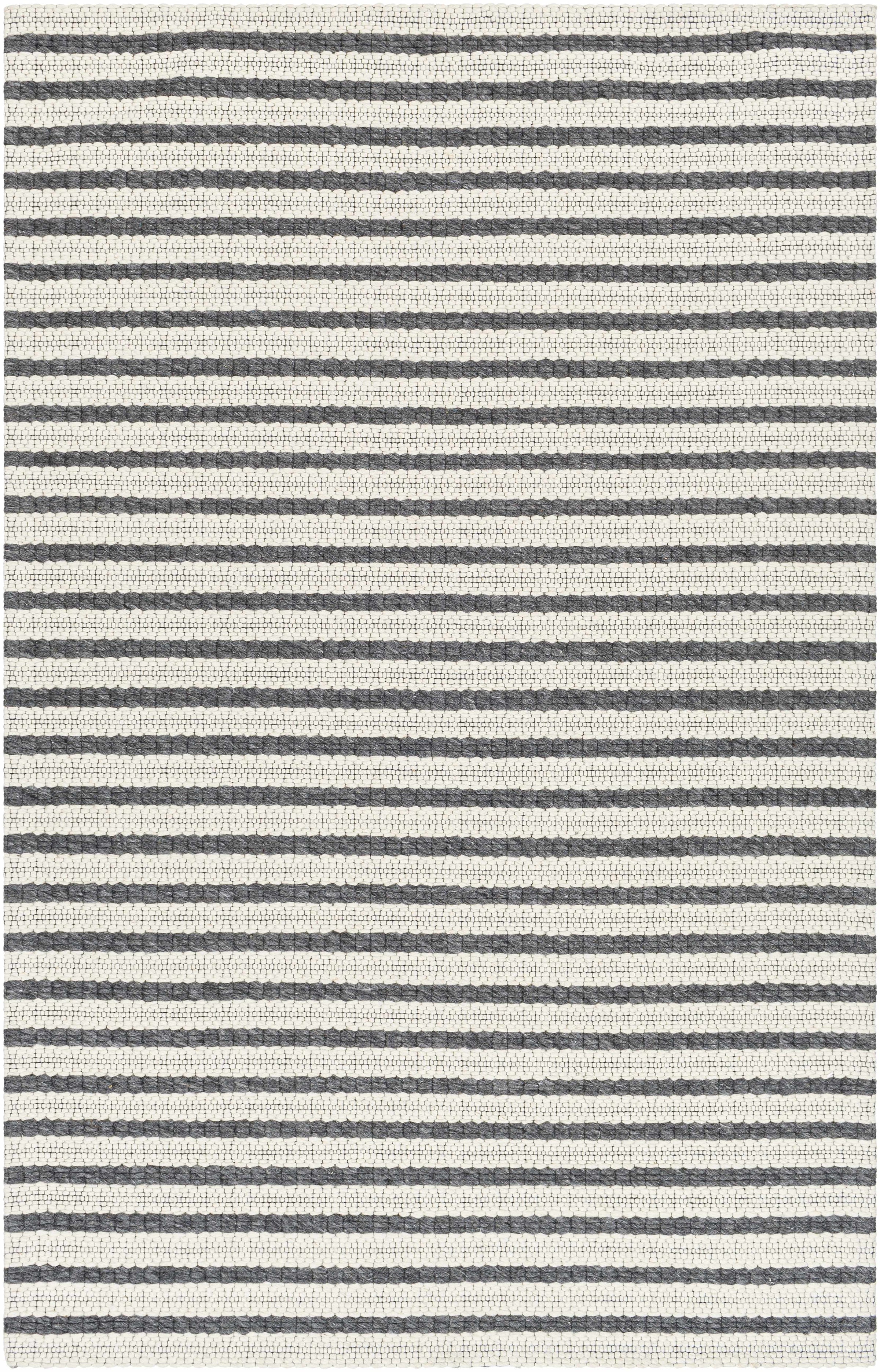 Cream Hand Woven 50% Wool, 50% Recycled PET Yarn Cottage Rectangle Handmade rug, Indoor use only, no fringe, non-washable.