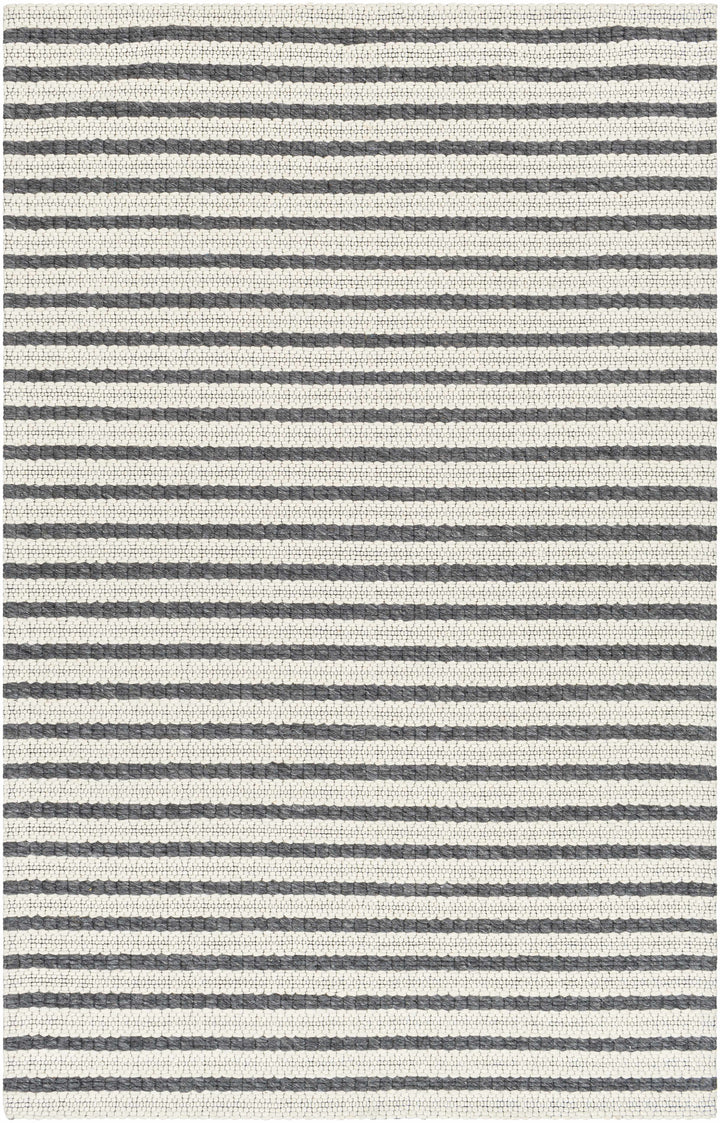 Cream Hand Woven 50% Wool, 50% Recycled PET Yarn Cottage Rectangle Handmade rug, Indoor use only, no fringe, non-washable.