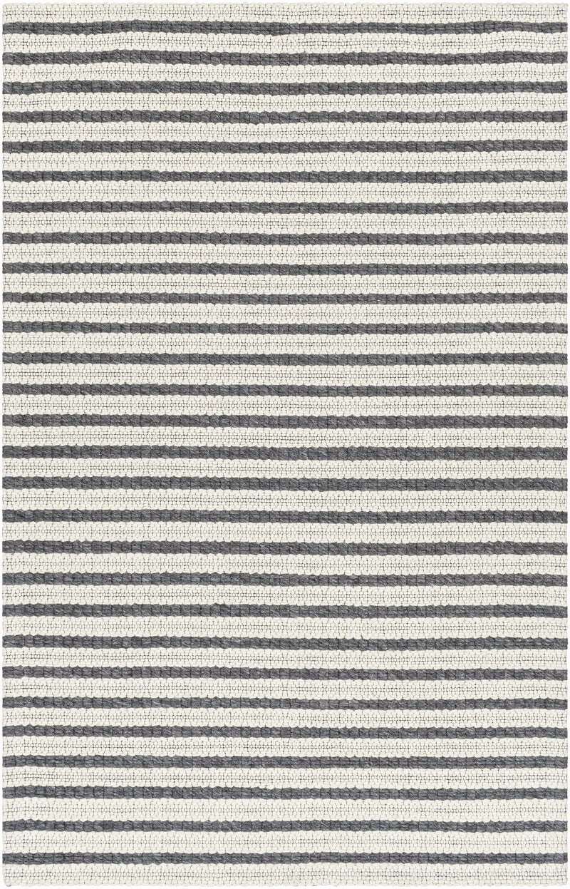Cream Hand Woven 50% Wool, 50% Recycled PET Yarn Cottage Rectangle Handmade rug, Indoor use only, no fringe, non-washable.