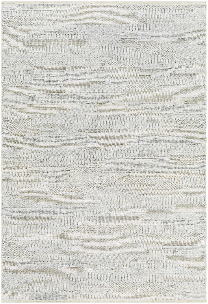 Cream Hand Woven 100% Recycled PET Yarn Modern Rectangle Handmade rug, Indoor use only, no fringe, non-washable. runner also available