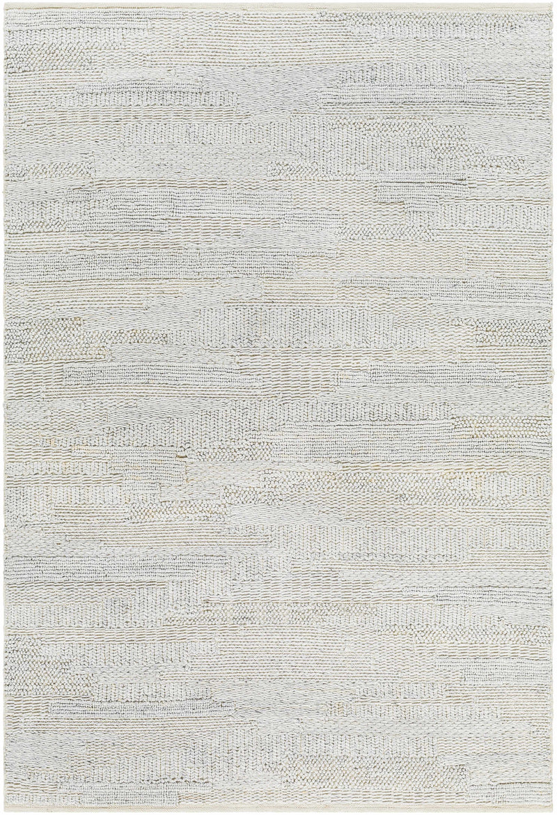 Cream Hand Woven 100% Recycled PET Yarn Modern Rectangle Handmade rug, Indoor use only, no fringe, non-washable. runner also available