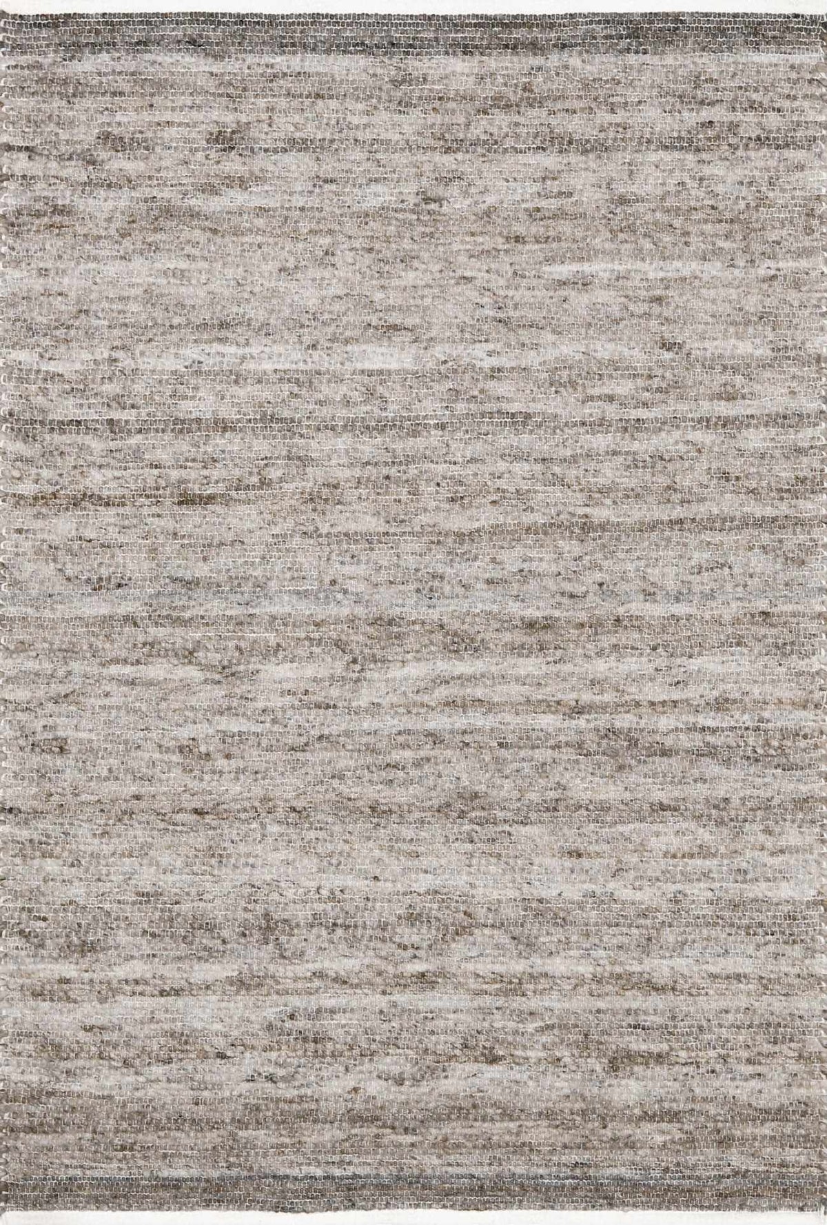 Gray Hand Woven 100% Recycled PET Yarn Cottage Rectangle Handmade rug, Indoor use only, no fringe, non-washable.