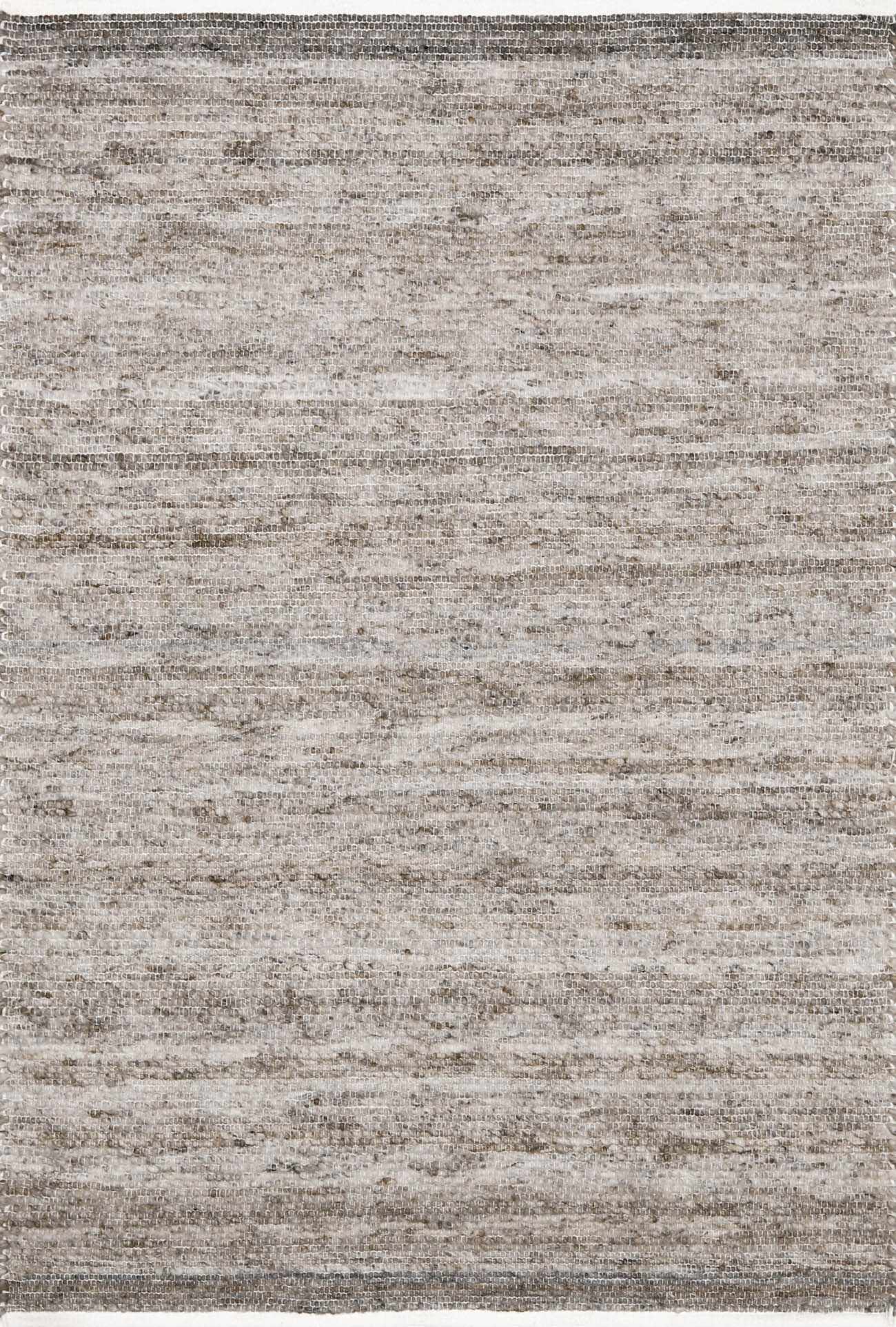 Gray Hand Woven 100% Recycled PET Yarn Cottage Rectangle Handmade rug, Indoor use only, no fringe, non-washable.
