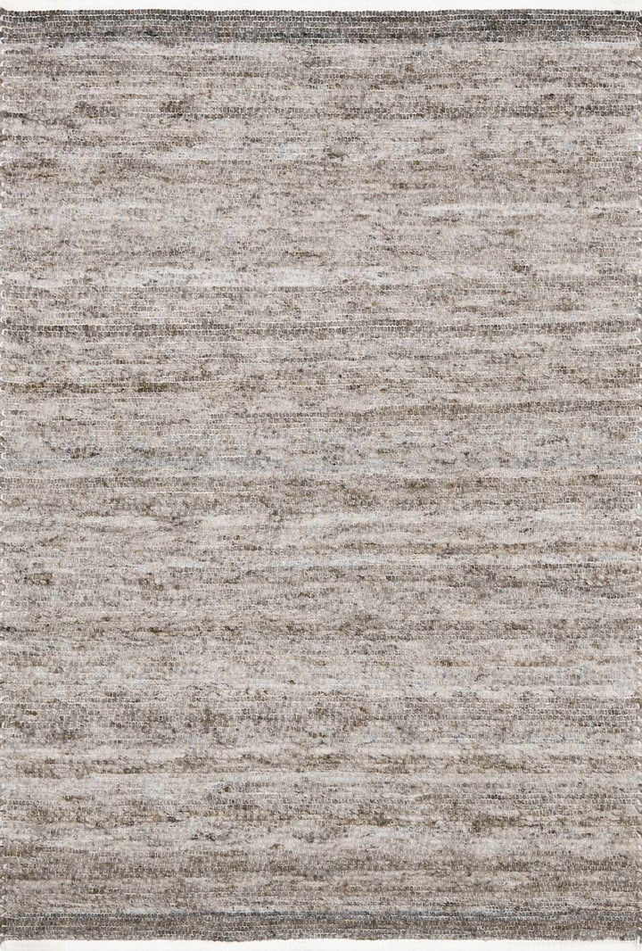 Gray Hand Woven 100% Recycled PET Yarn Cottage Rectangle Handmade rug, Indoor use only, no fringe, non-washable.