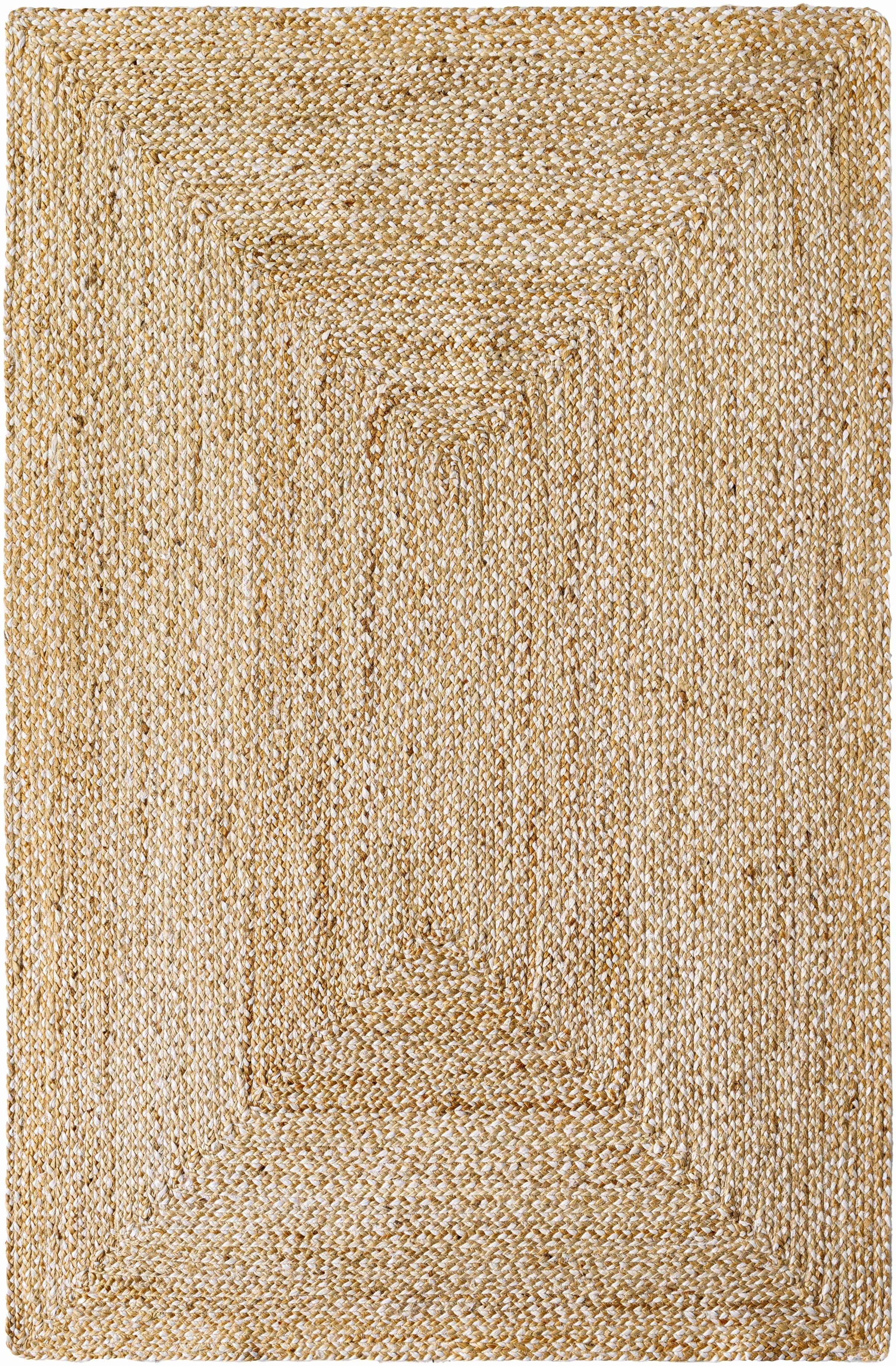 Tan Hand Loomed 100% Jute Cottage Rectangle Handmade rug, Indoor use only, no fringe, non-washable. runner also available